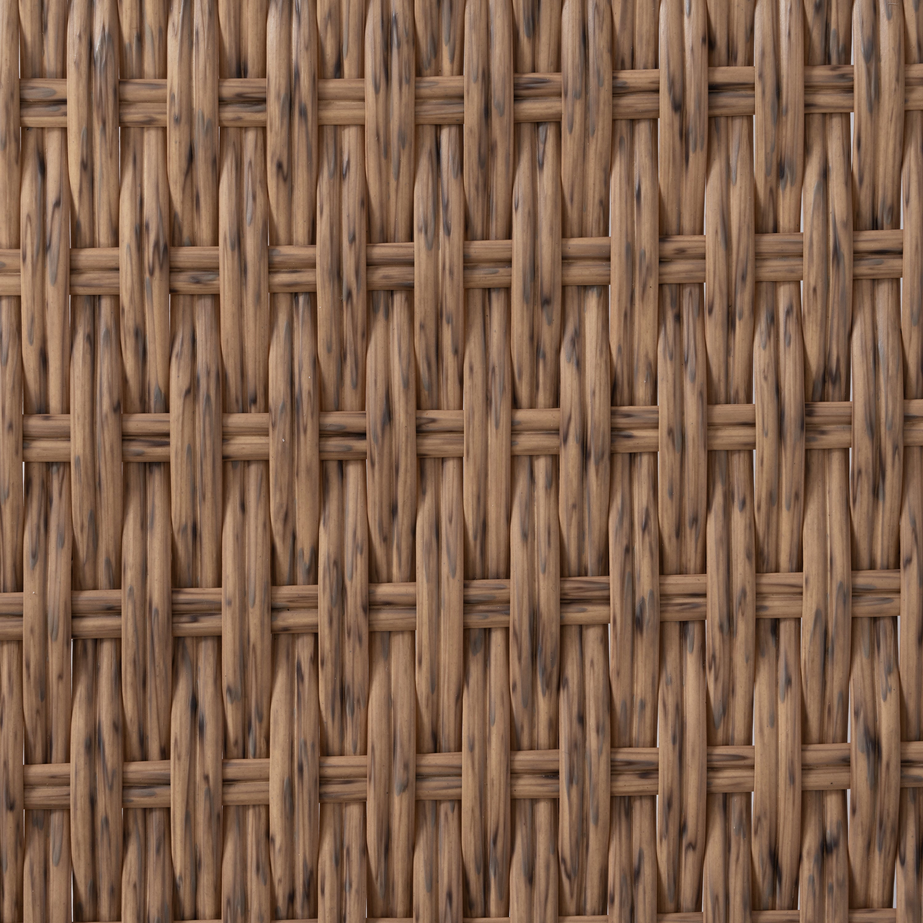 Patio 4-Piece Brown PE Wicker Sofa Set with Grey Cushions
