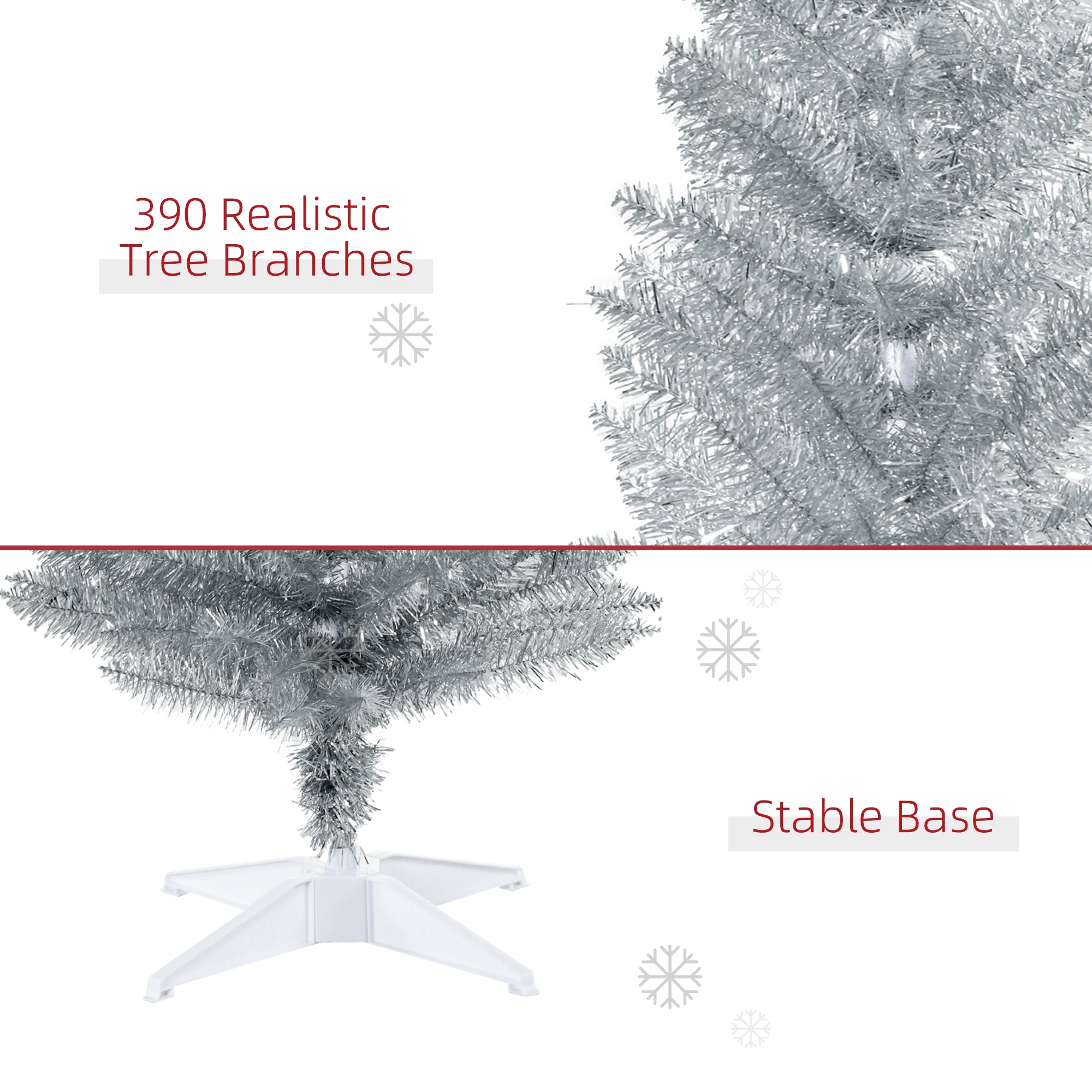 HOMCOM 6' Artificial Pencil Christmas Tree