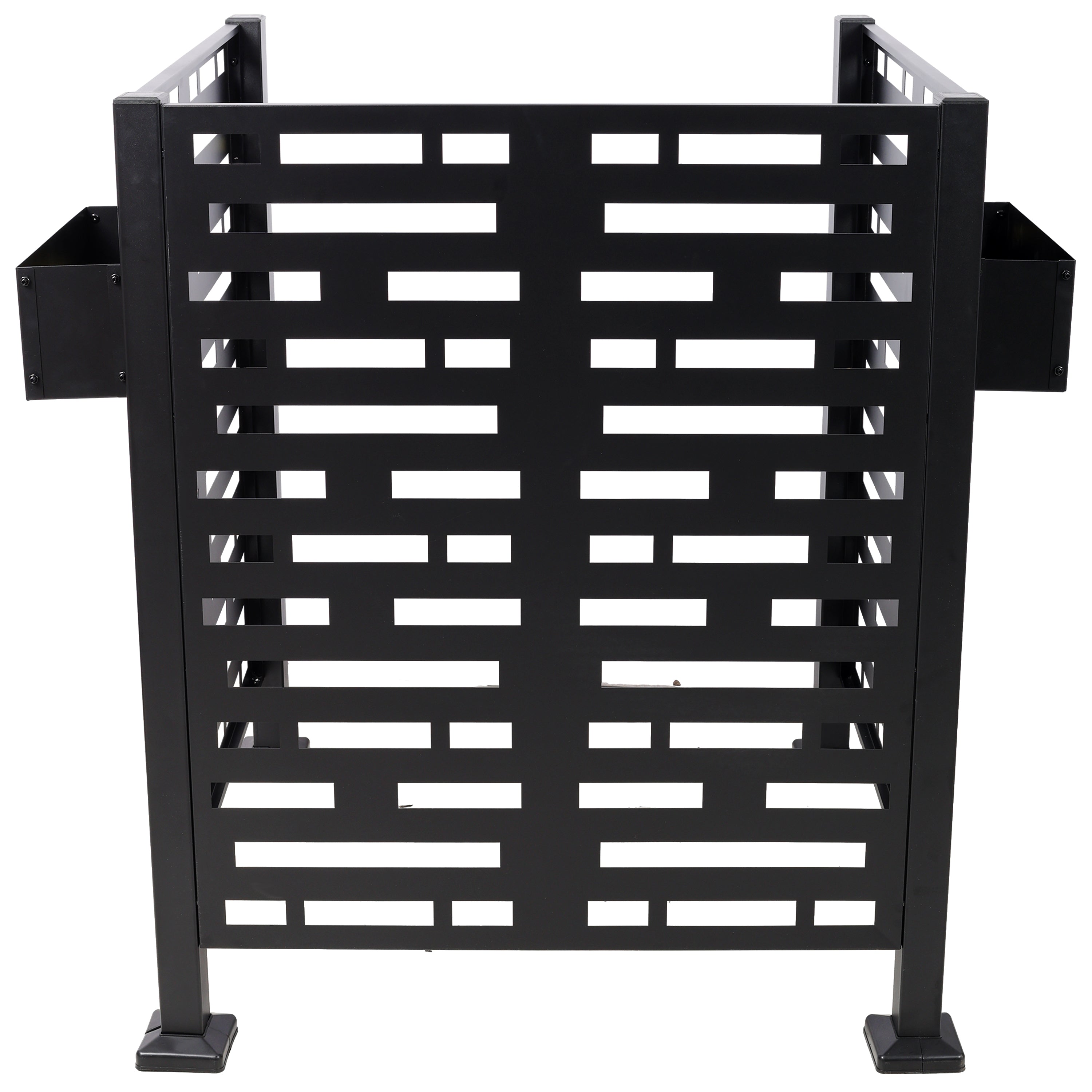 3x3 Ft Metal Air Conditioner Privacy Fence with Planter Boxes