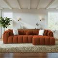 Beatrice Modern Tufted Sectional - Burnt