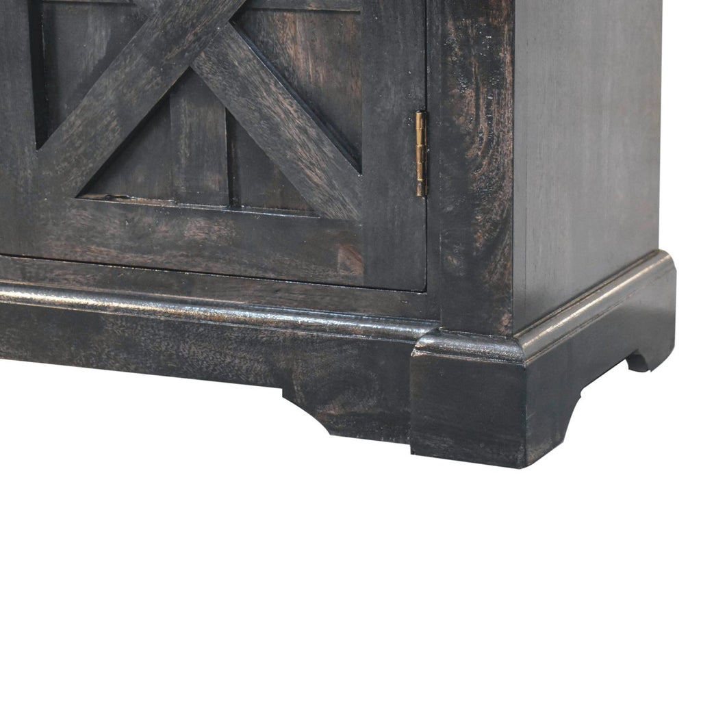 Solid Wood Regal Rustic Sideboard - 6 Compartments
