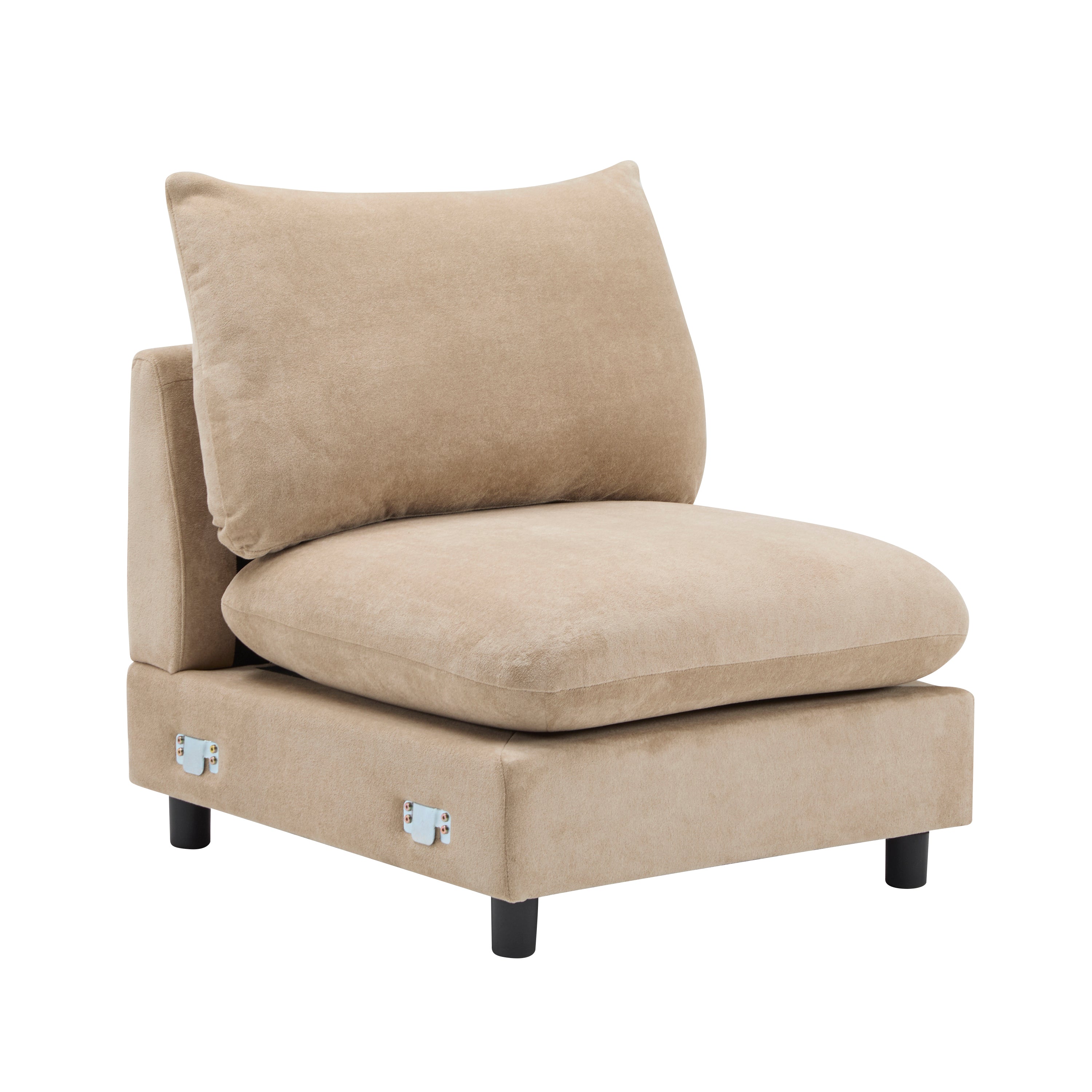 99 in. 3-Piece Modular Free Combination Sectional Velvet Sofa Couch, NOMAD