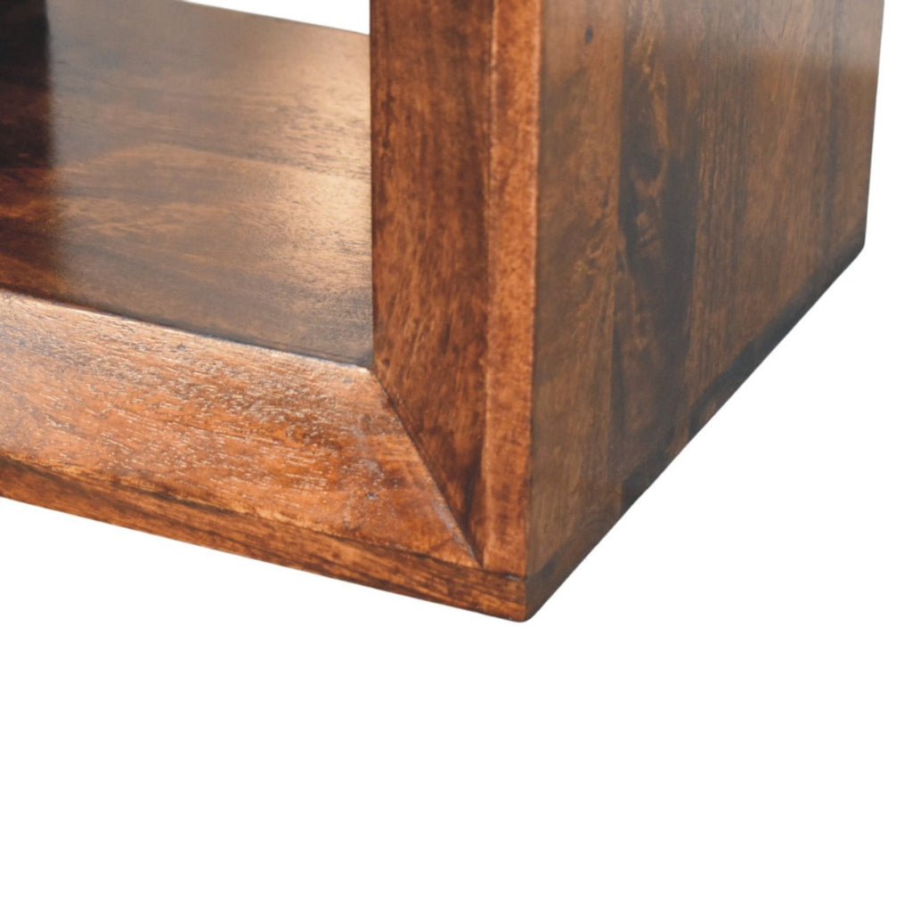 Solid Wood Solis California Side Table, Open Storage