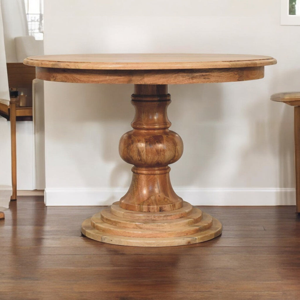 Solid Wood Round Turned Dining Table