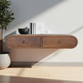 Solid Wood Floating London Console, 2-Drawers, Chestnut