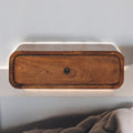 Solid Wood Avora Wall-Mounted Nightstand, 1-Drawer, Honey