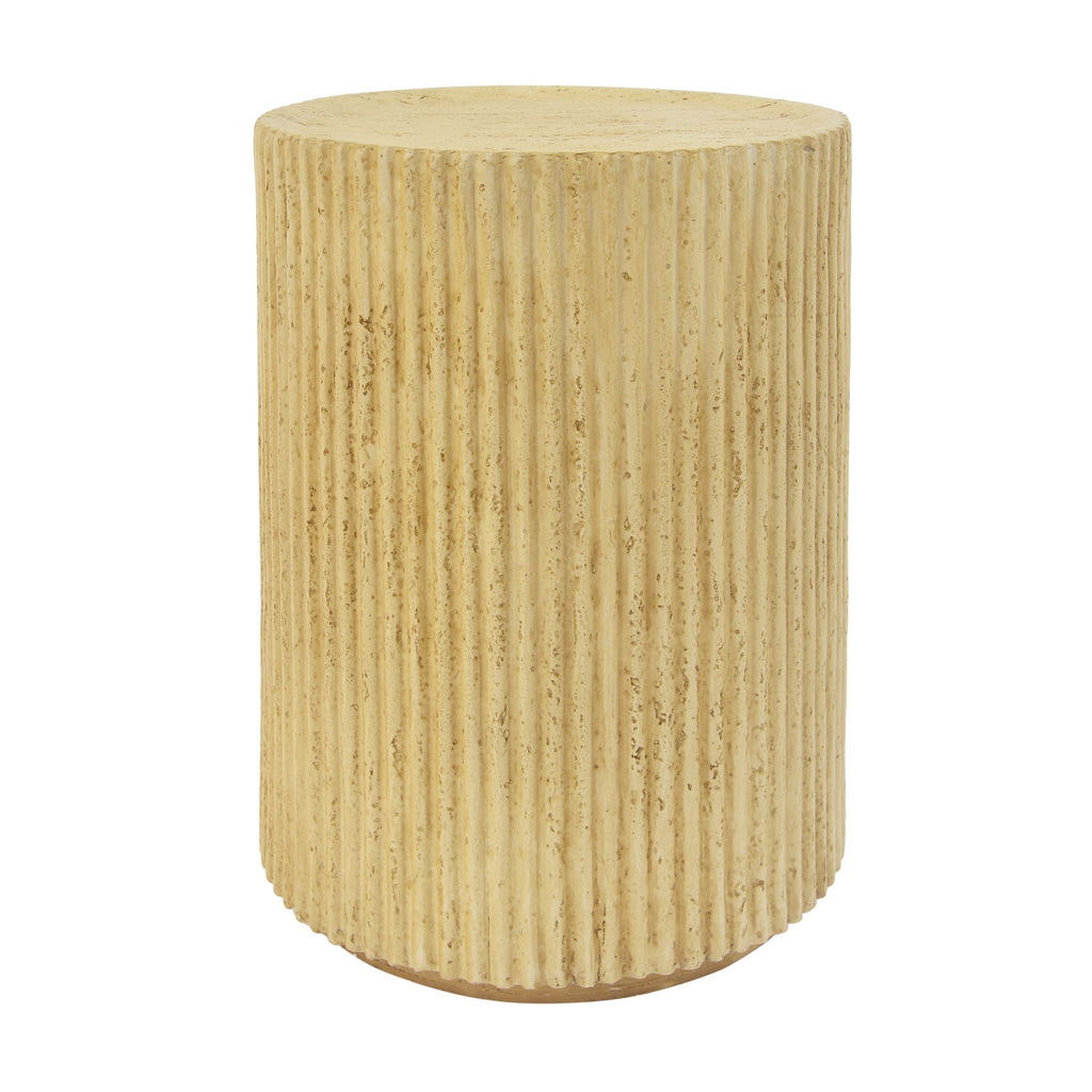 Cylindrical Outdoor Side Table Antique Brown MGO