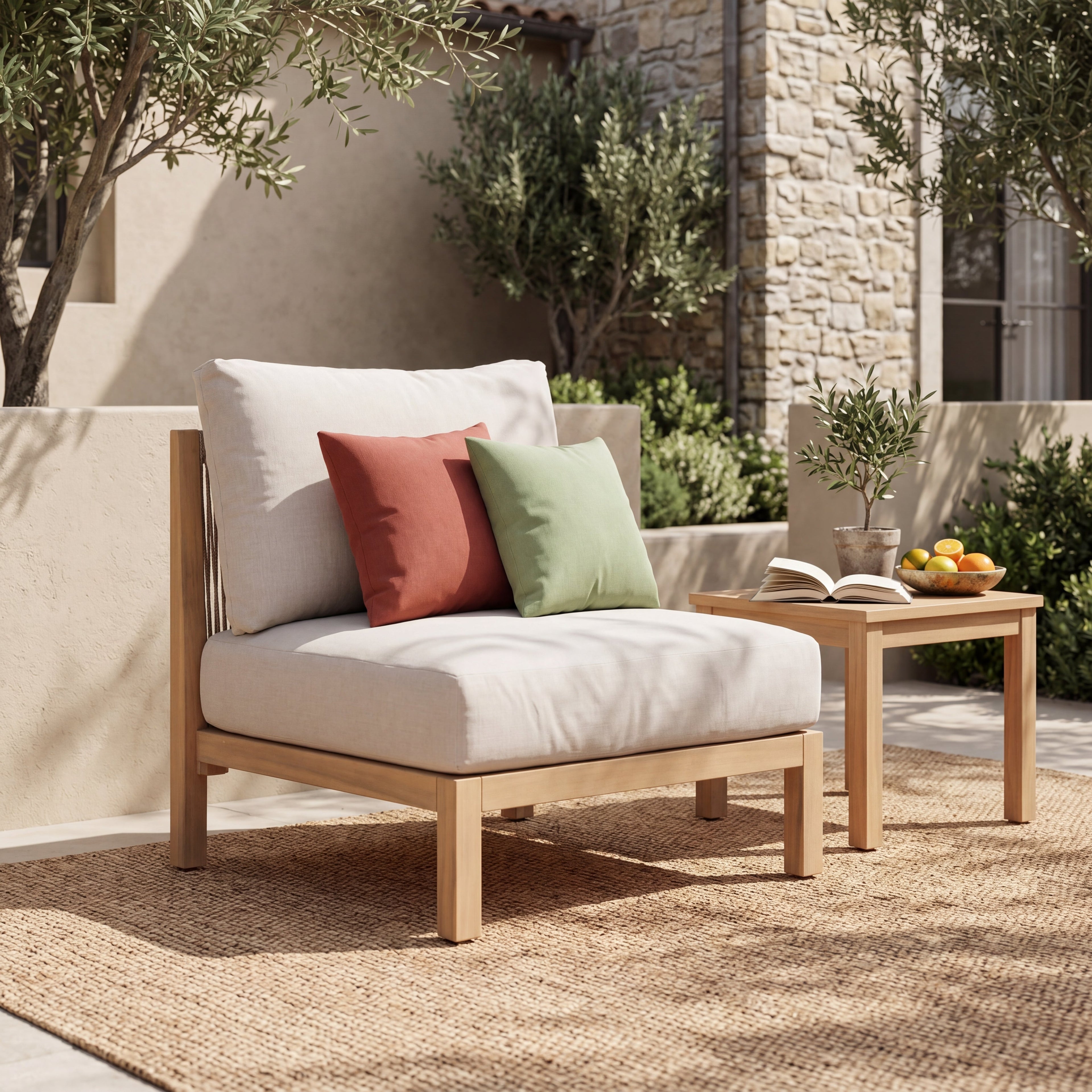 Acacia Wood Patio Furniture Club Chair