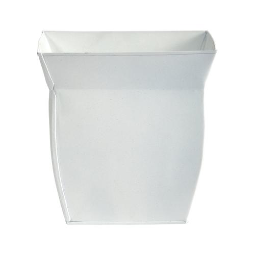 8" Fluted Metal Square Planter