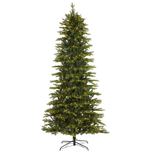 9'Belgium Fir “Natural Look" Artificial Christmas Tree with 800 Clear LED Lights