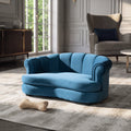 Halle 35.5" Rolled Arm Channel-Tufted Dog Sofa Bed, Medium, Satin