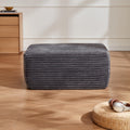 Grey Plush Ottoman