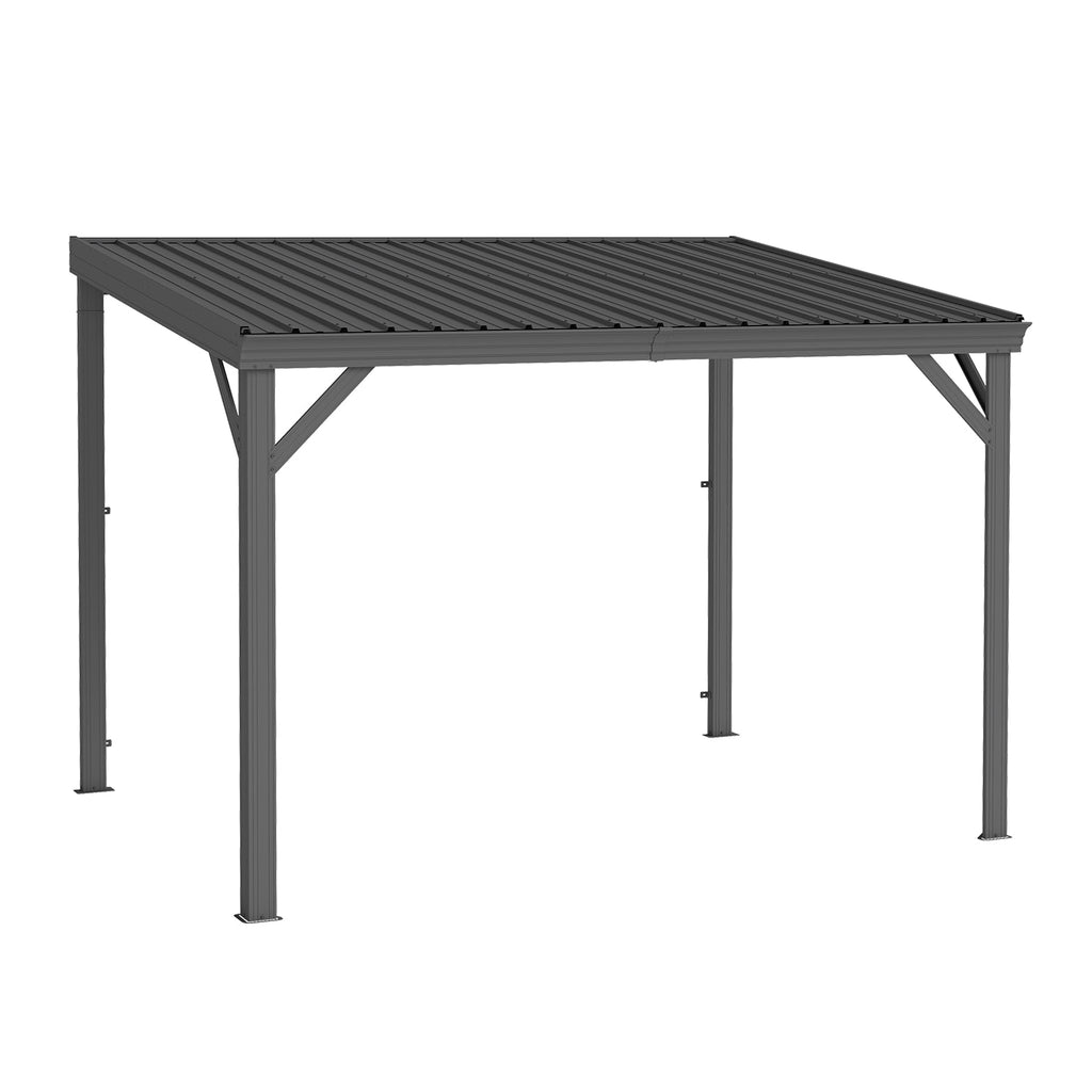 8' x 10' Lean To Gazebo with Upgraded Drainage System