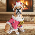 Christmas French Bulldog Statue