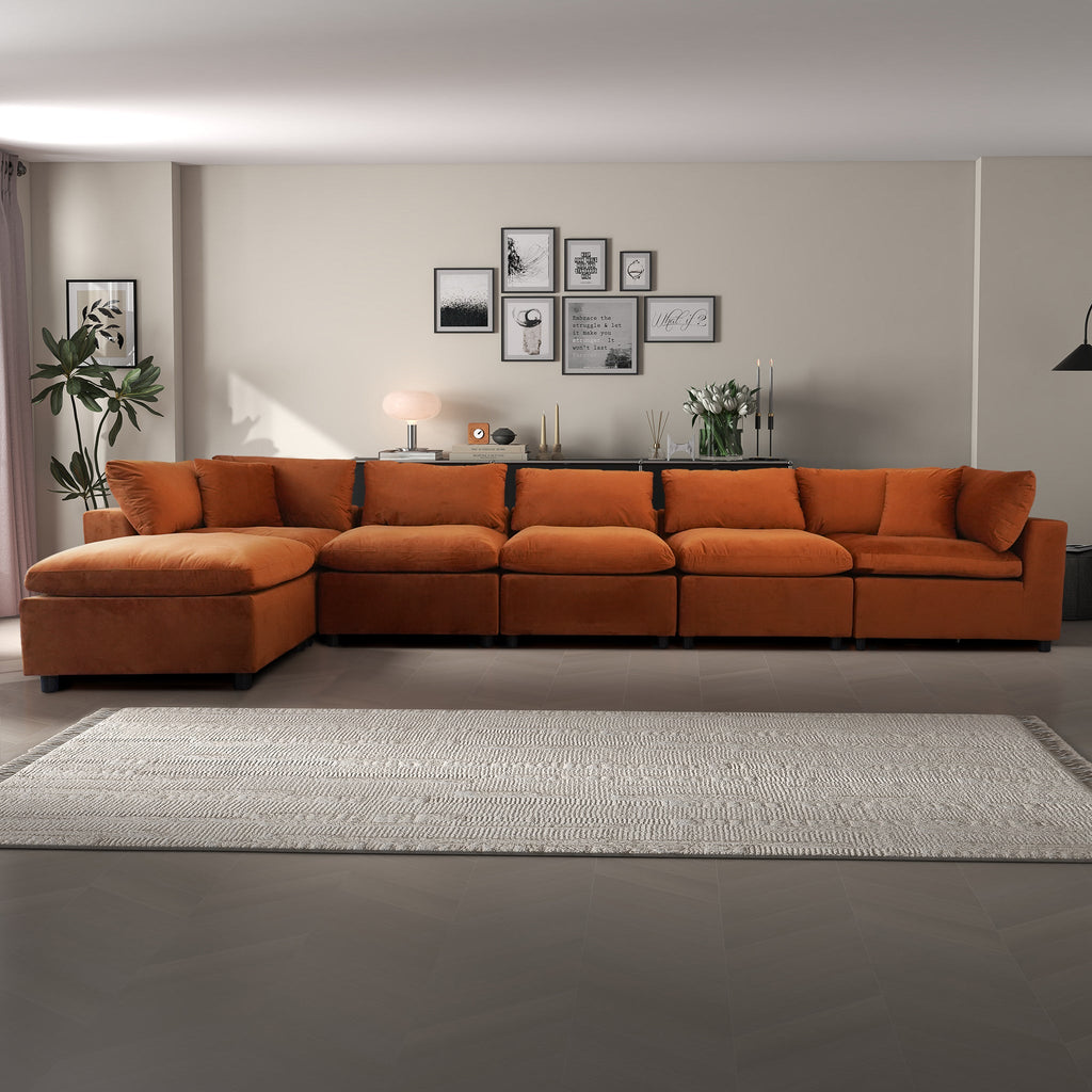Hayward Burnt Modular Sectional Sofa
