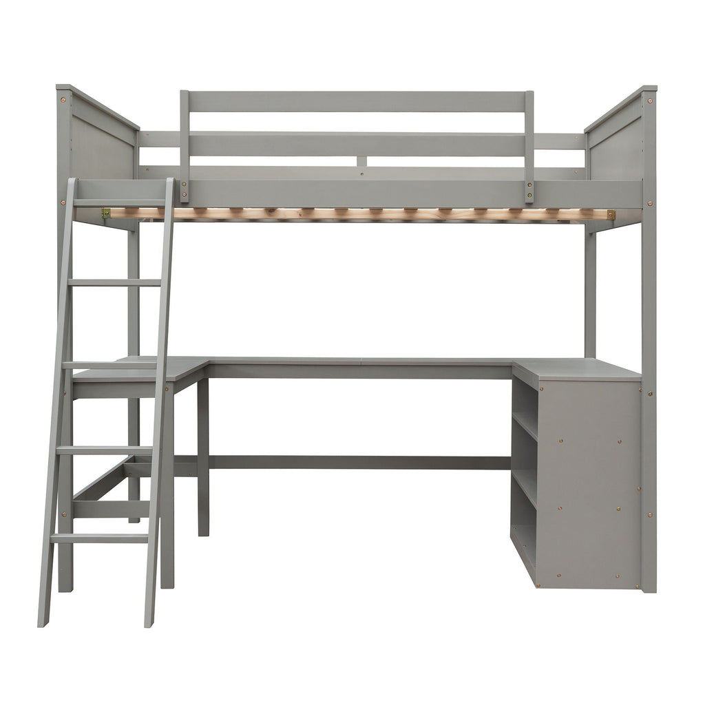 Loft Bed With Shelves With Desk