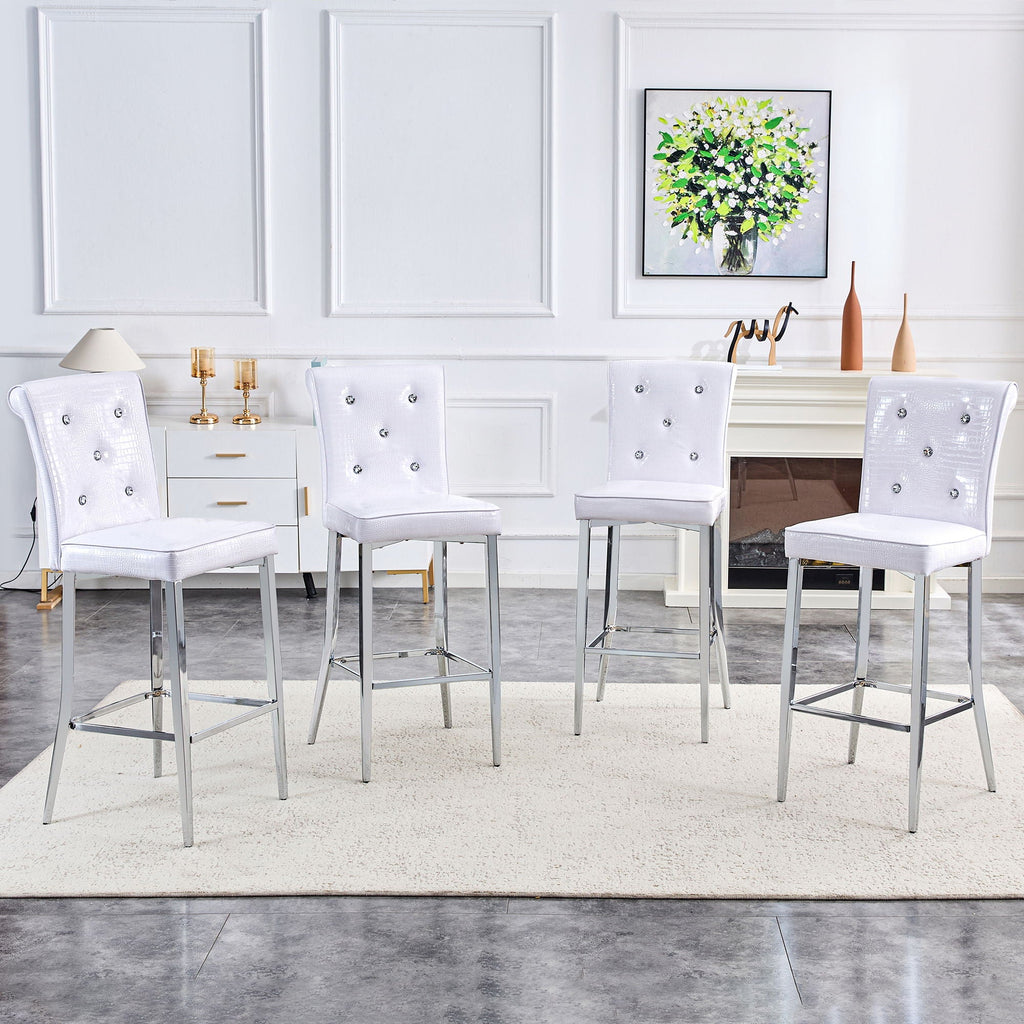 Bar Chairs & Crystal Clasp Design (Set of 2)