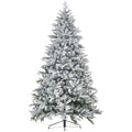HOMCOM 8ft Snow Flocked Artificial Christmas Tree