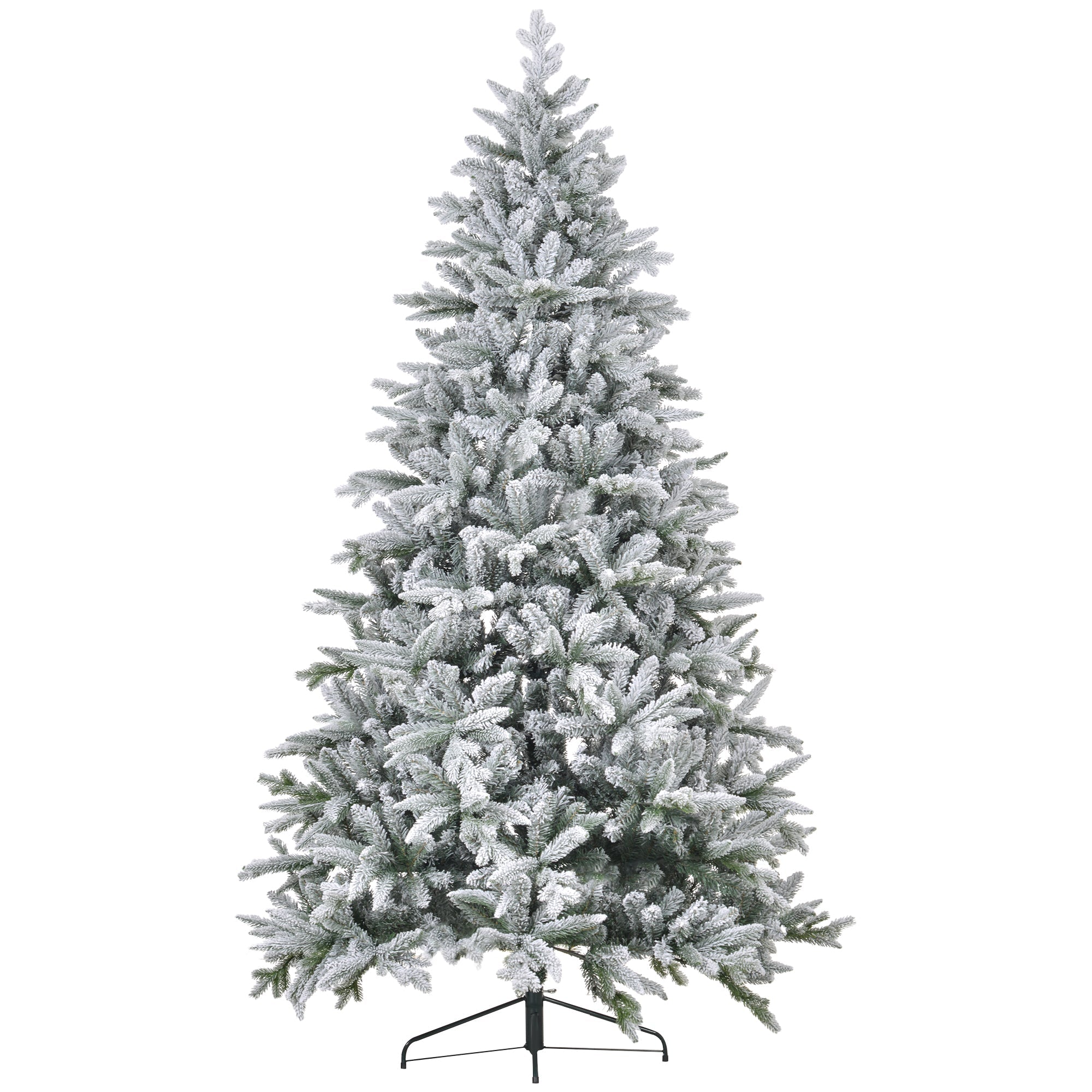 HOMCOM 8ft Snow Flocked Artificial Christmas Tree