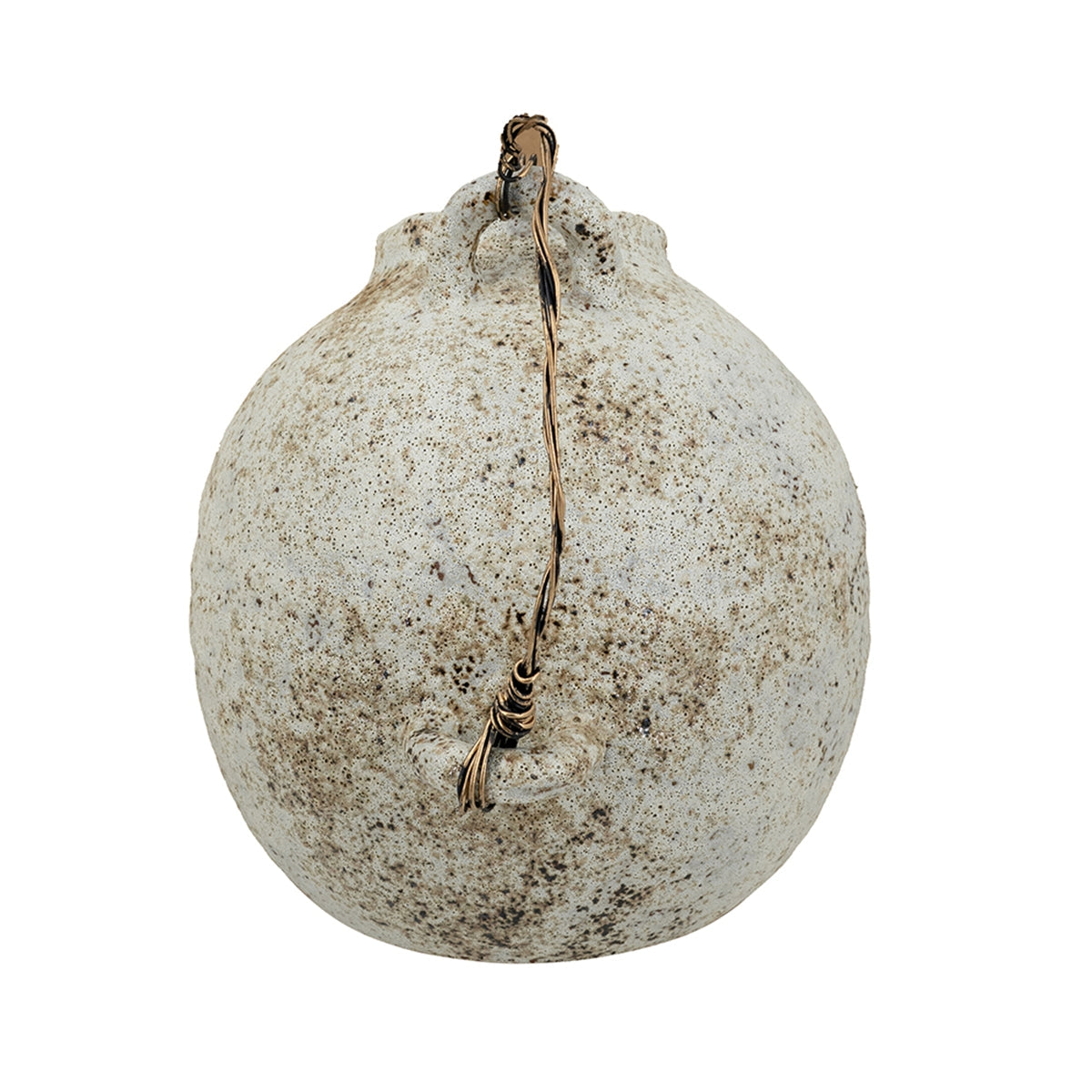 9.8x8.3x10.3" Hand-Pulled Decorative Ceramic Jug with Worn Finish