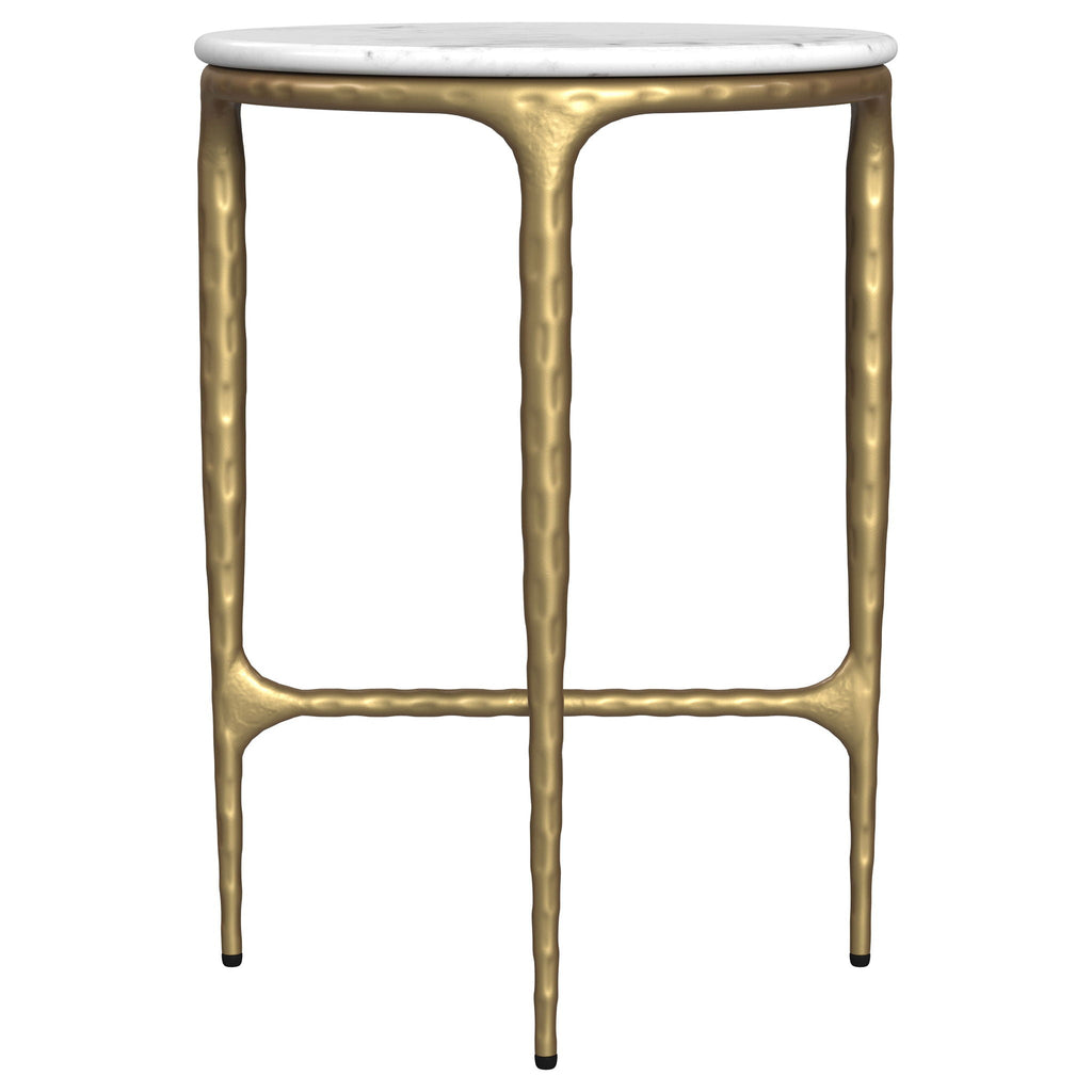 Prussia - Round Side Table - White Marble