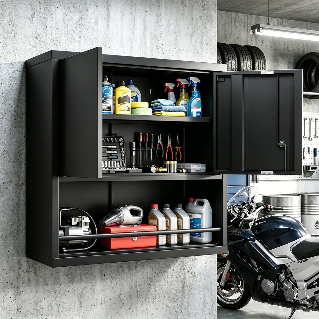 Metal Adjustable 2 Doors Storage Cabinet