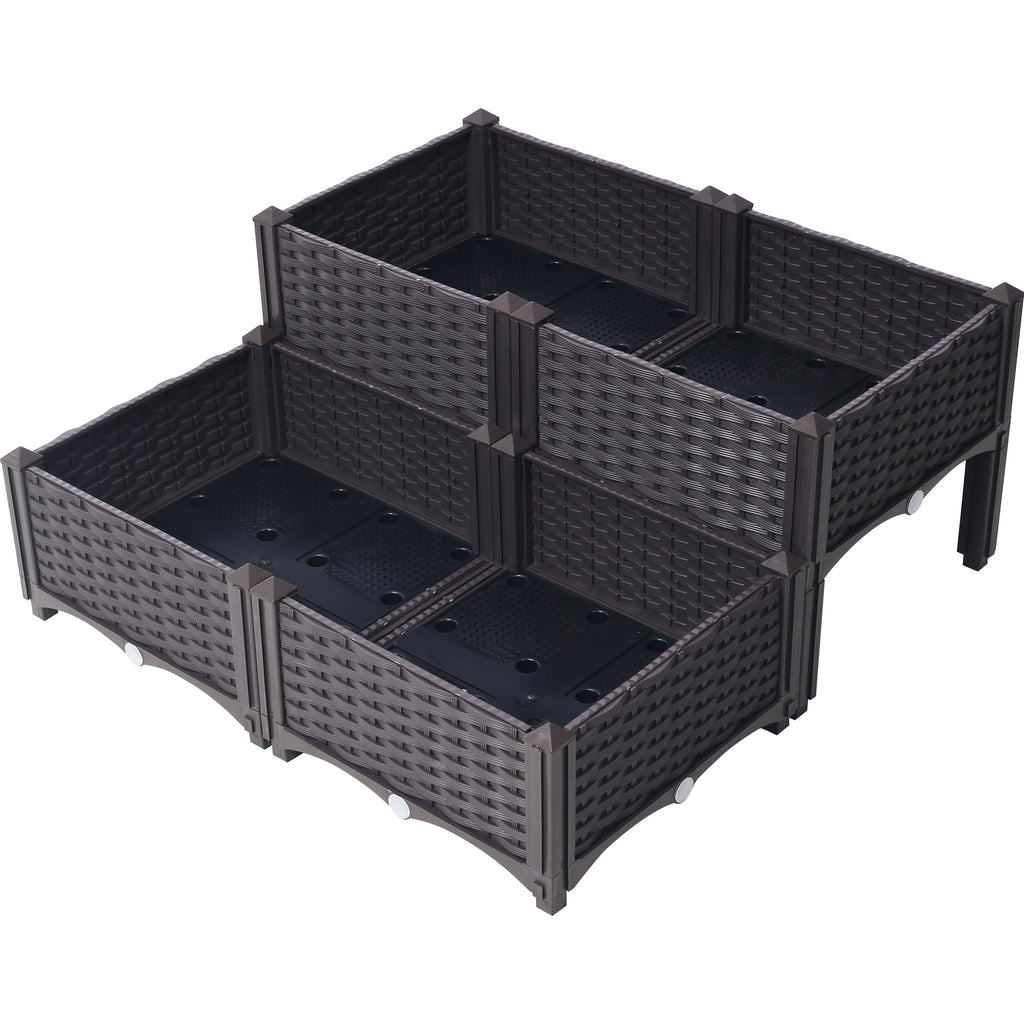 4 Piece Raised Garden Bed with Legs