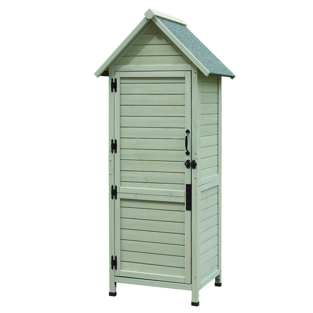 Outdoor Wooden Storage Shed with Lockable Door