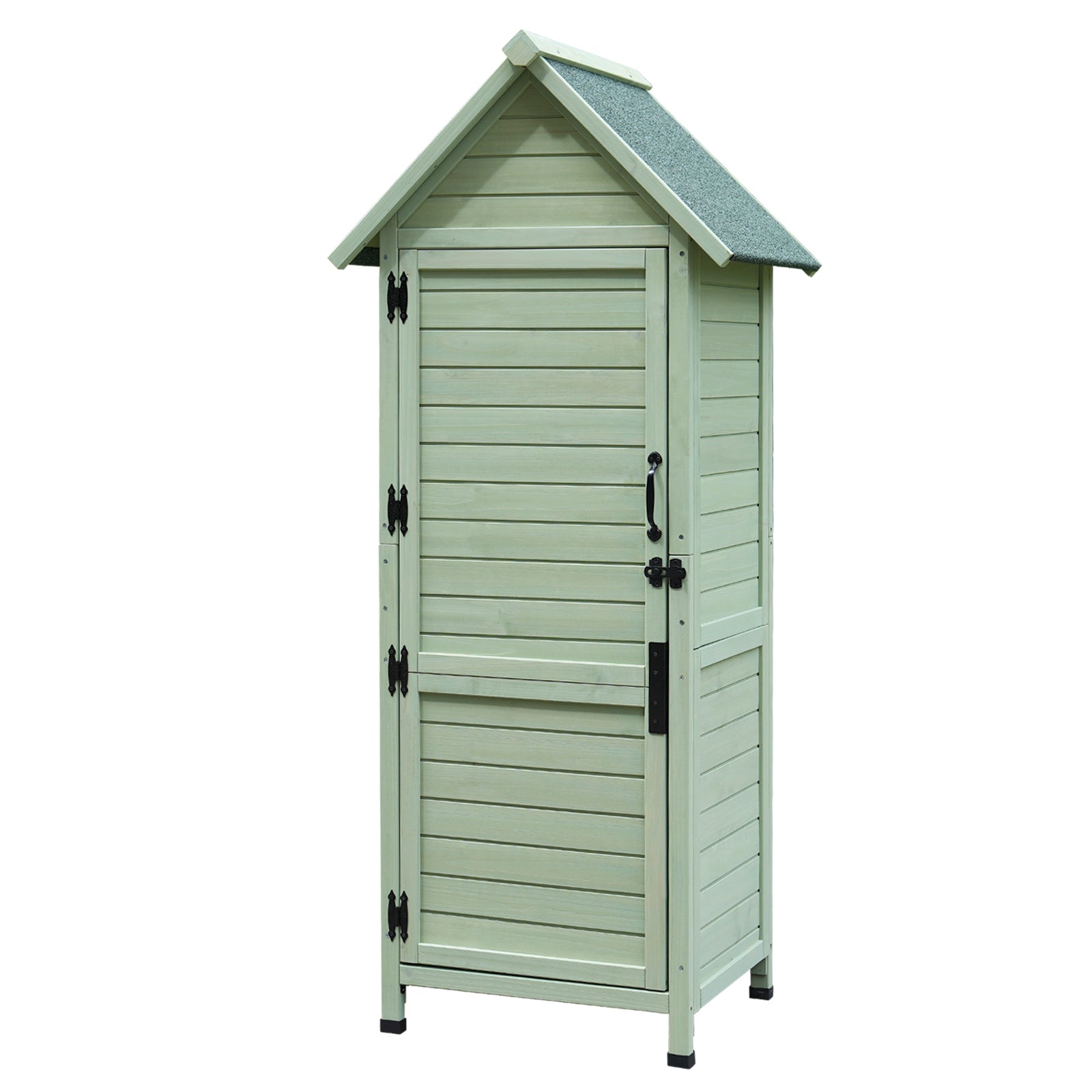 Outdoor Wooden Storage Shed with Lockable Door