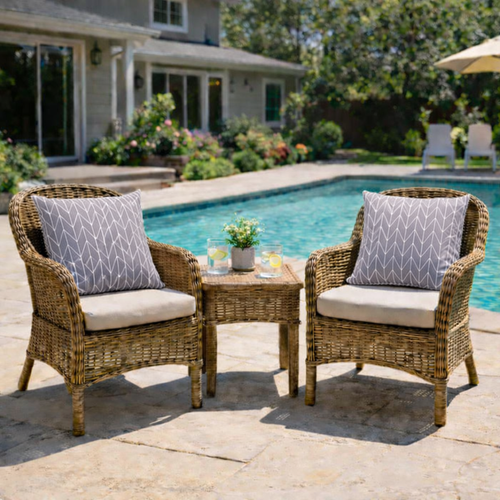 2 Pack Outdoor Throw Pillows, Waterproof & Fade-Resistant (18x18 Inch)