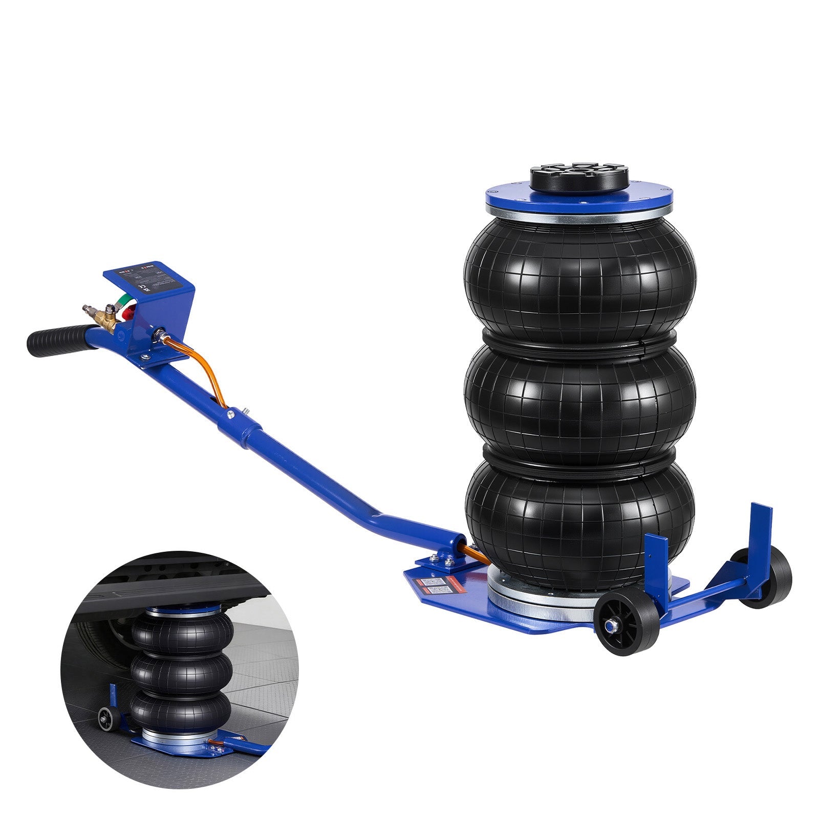 Air Jack, 3 Ton/6613 lbs Triple Bag Air Jack with Six Steel Pipes