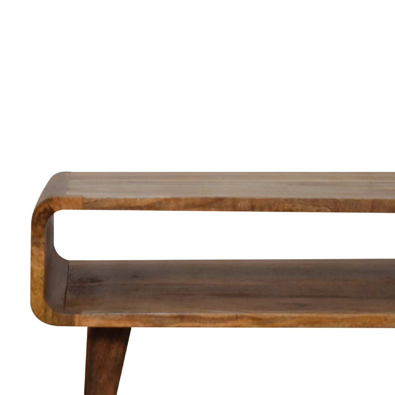 Solid Wood Media Unit, Open Slot, Oak-ish