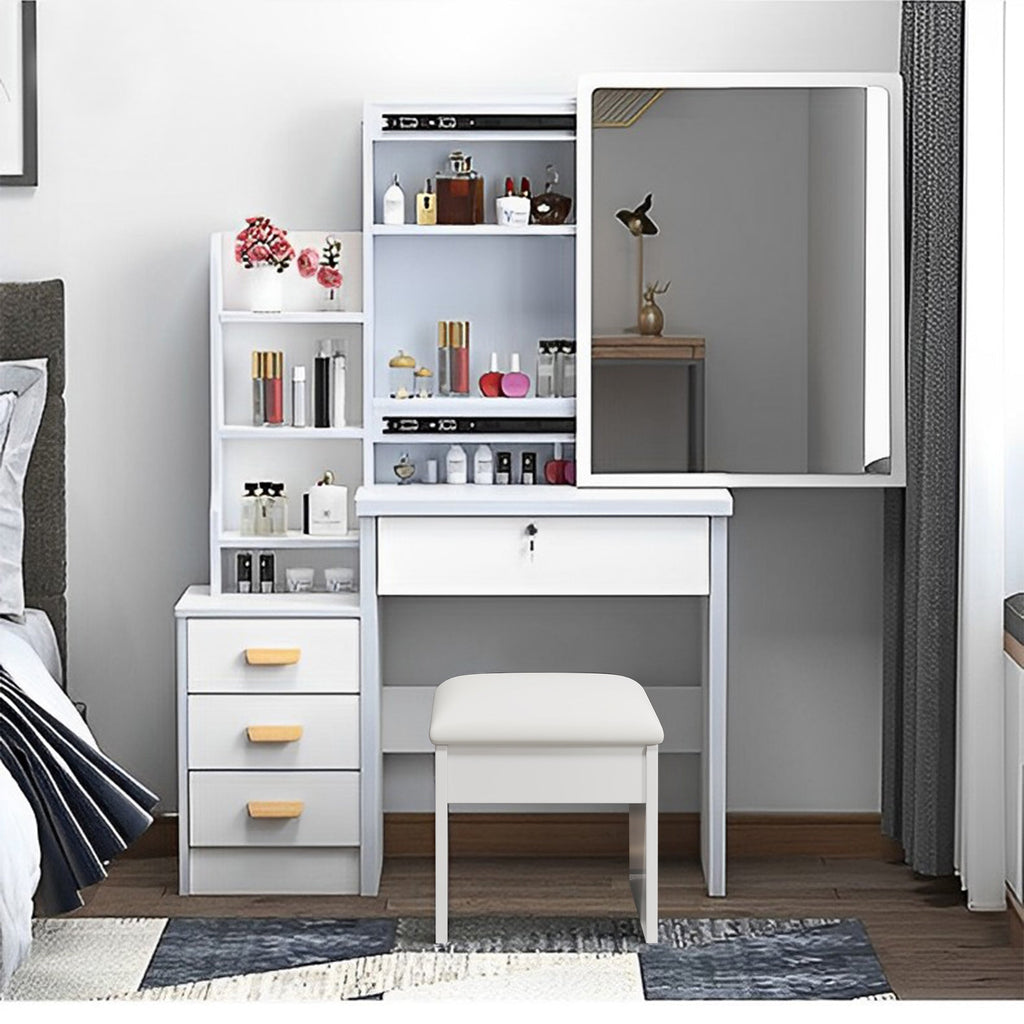Fashion Vanity Desk with Mirror and Lights