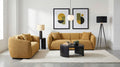 Aleisha 2-piece Fabric Upholstered Sofa Set Mustard Yellow