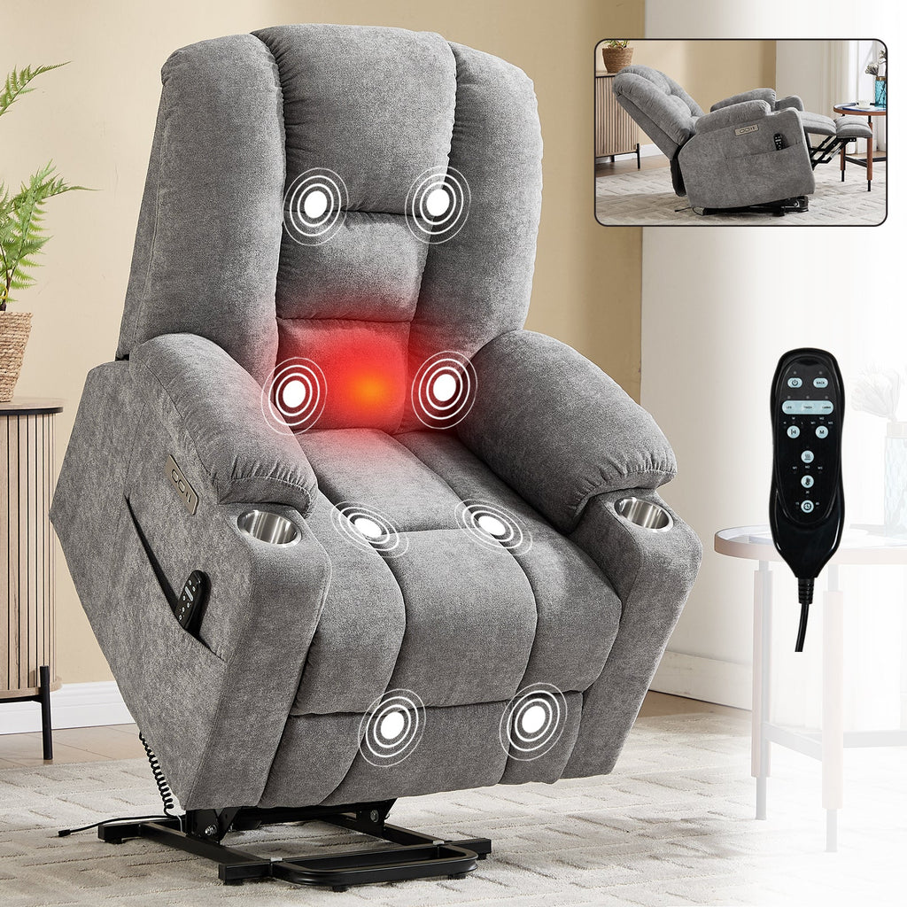 Power Lift Recliner Chair with Massage and Heat