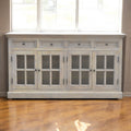 Solid Wood Stone Acid Wash Glazed Sideboard