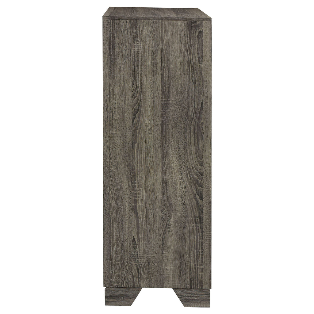 Funston - 4 Drawer Chest Of Drawers With Bar Handles - Brown Oak