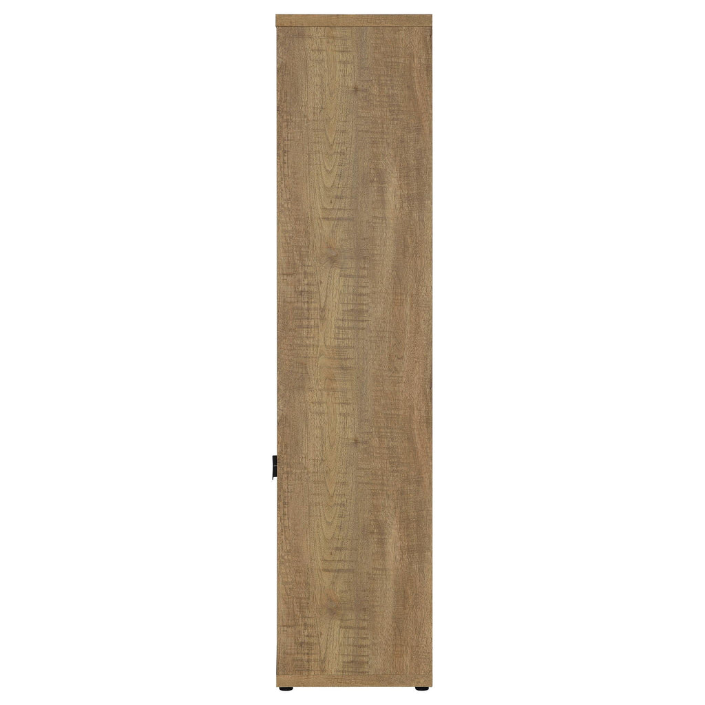 Noriega - 3 Shelf Media Tower With Open Shelves And Hidden Cabinet Storage - Mango Color
