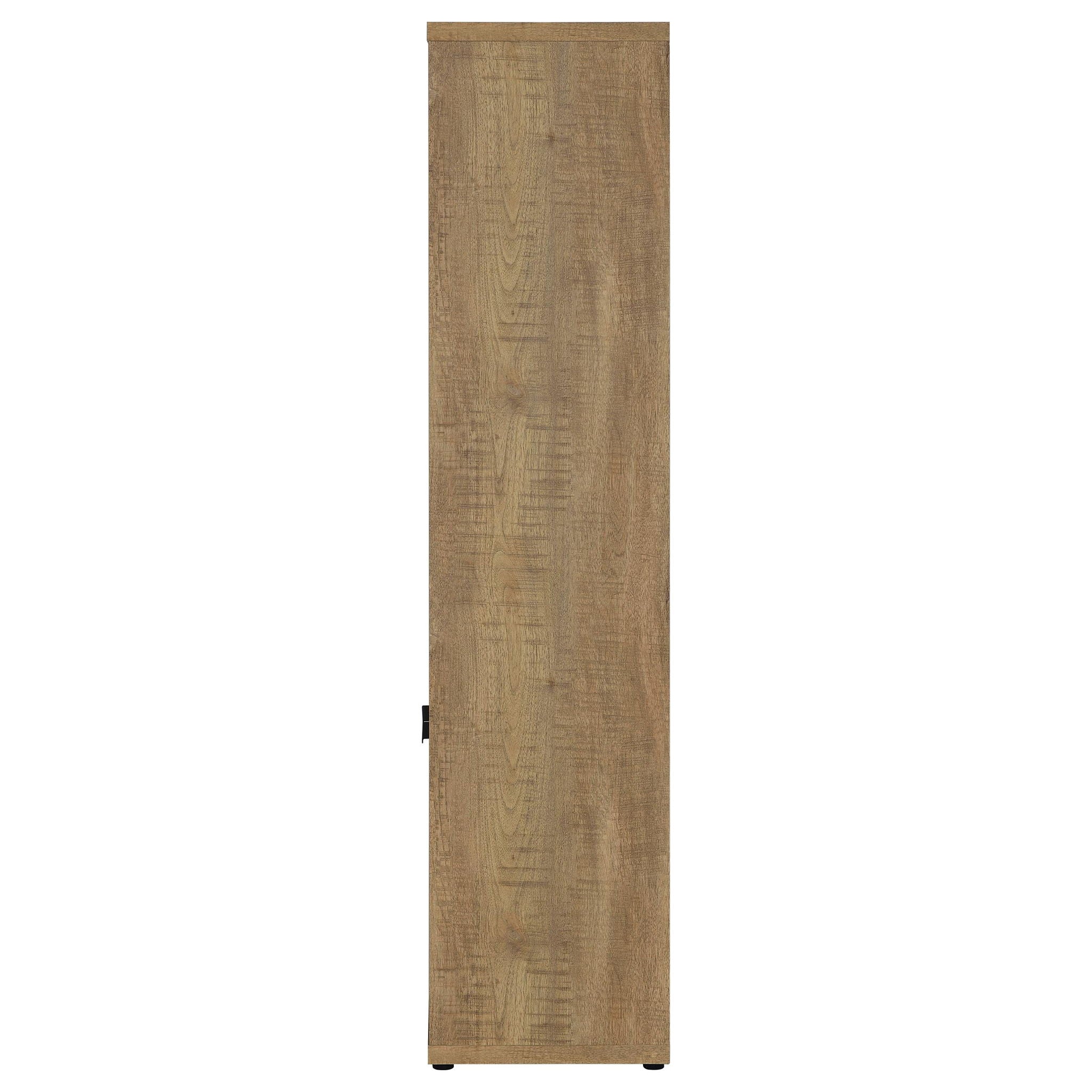 Noriega - 3 Shelf Media Tower With Open Shelves And Hidden Cabinet Storage - Mango Color