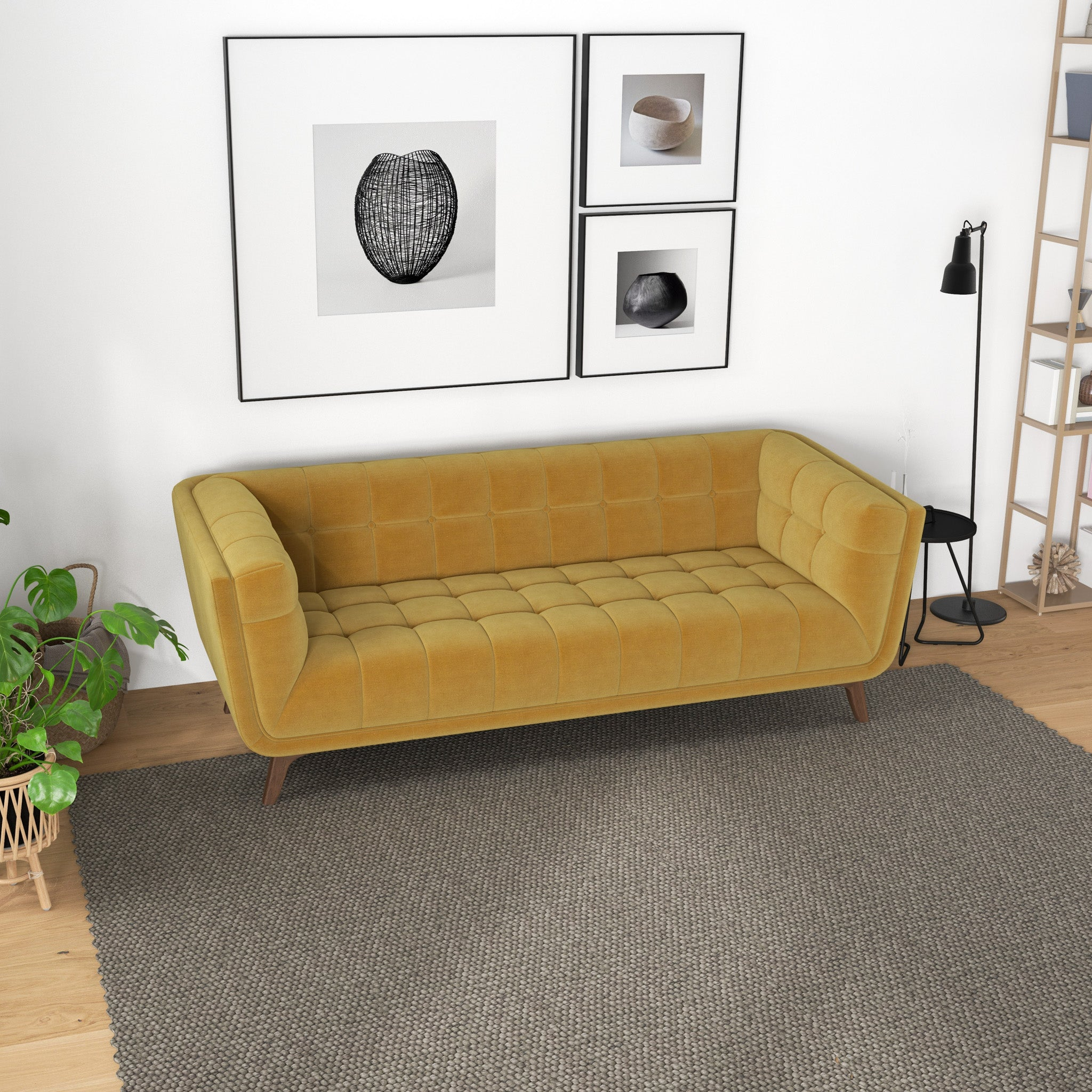 Addison Large Velvet Sofa