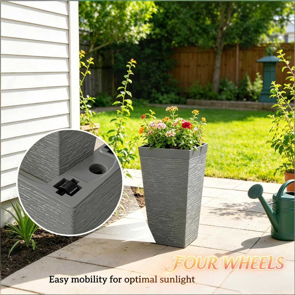 Stackable Design Tapered Planters - 3 Piece Set