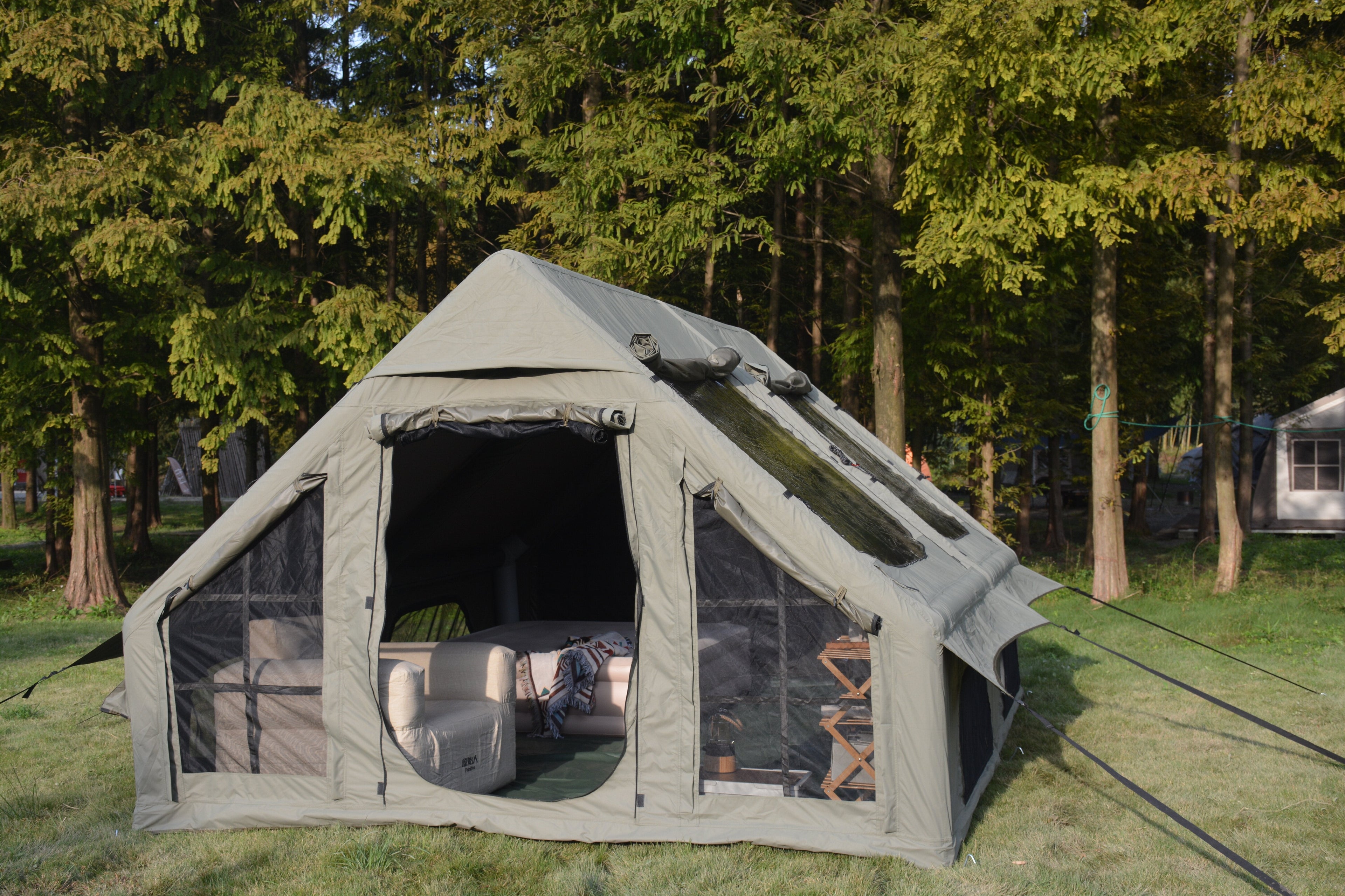 9.8 x 13ft Inflatable Camping Tent with Hand Pump
