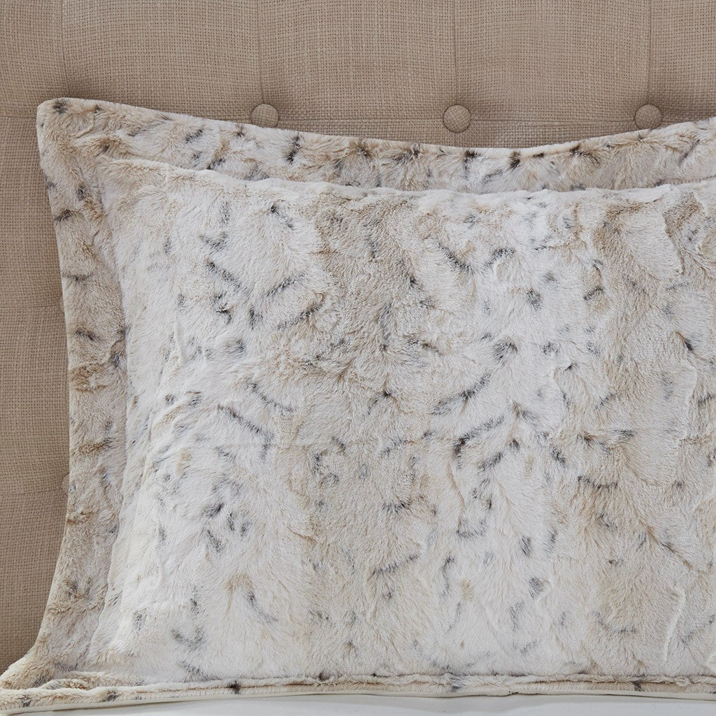 King 4PC Faux Fur Comforter Set