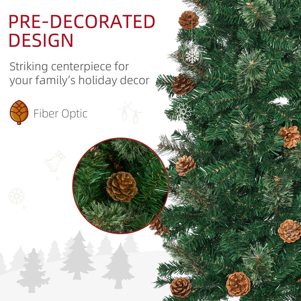 HOMCOM 7.5 Foot Pencil Artificial Christmas Tree