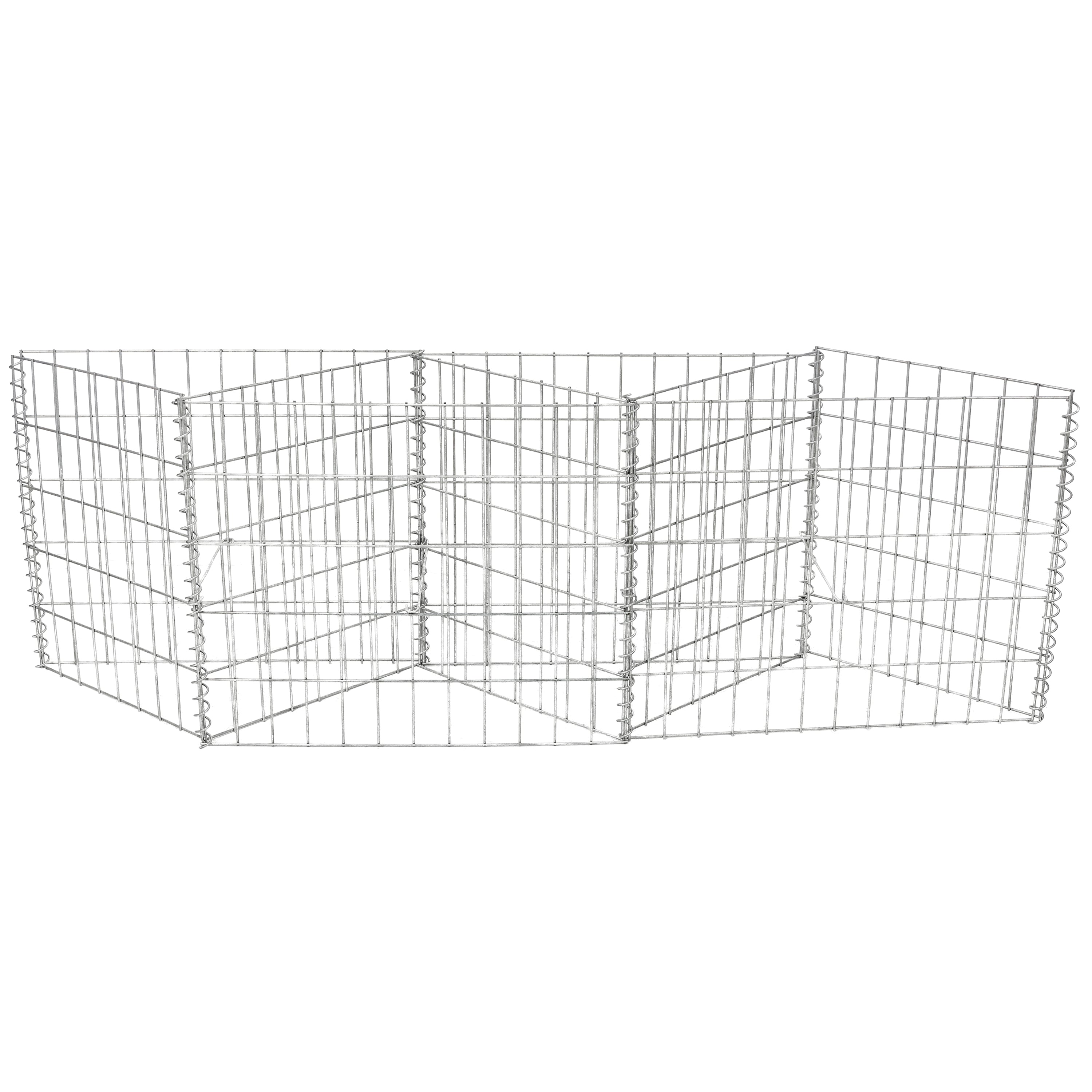 Galvanized Steel Gabion Basket with 3 Compartments