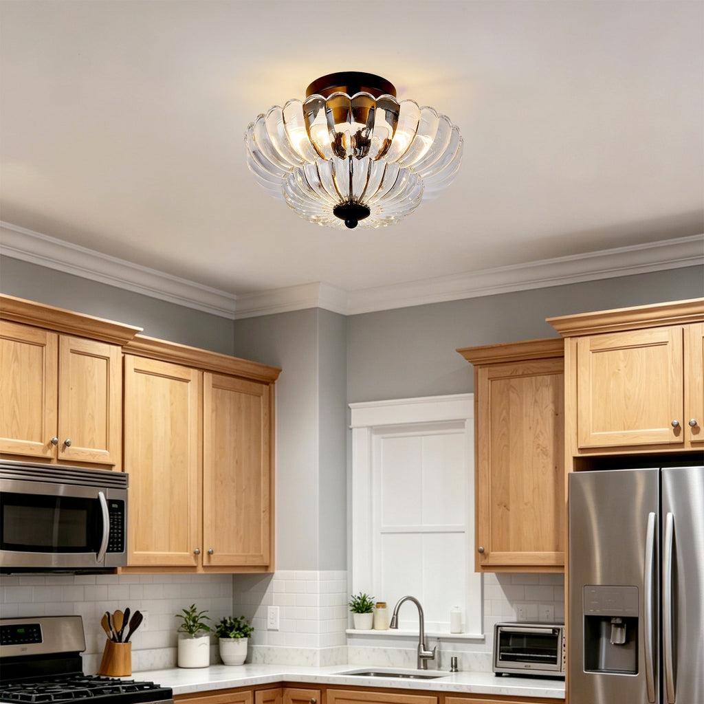 Smoky Semi Flush Mount Ceiling Light
