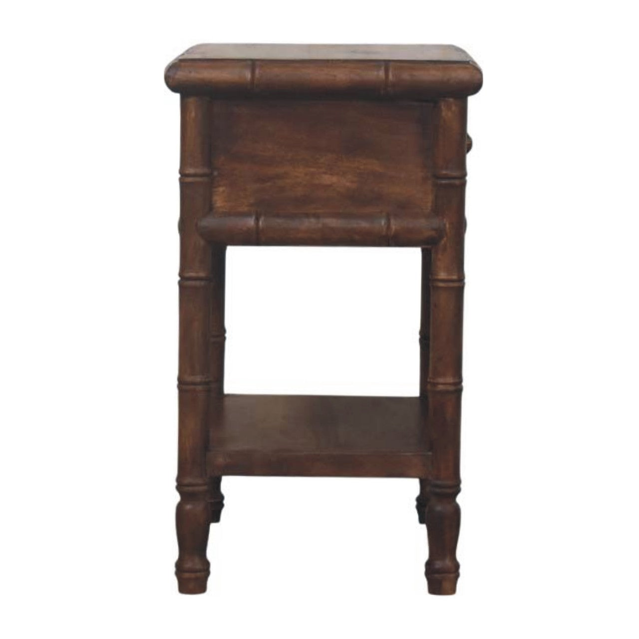 Solid Wood Bamboo Carved Bedside Table