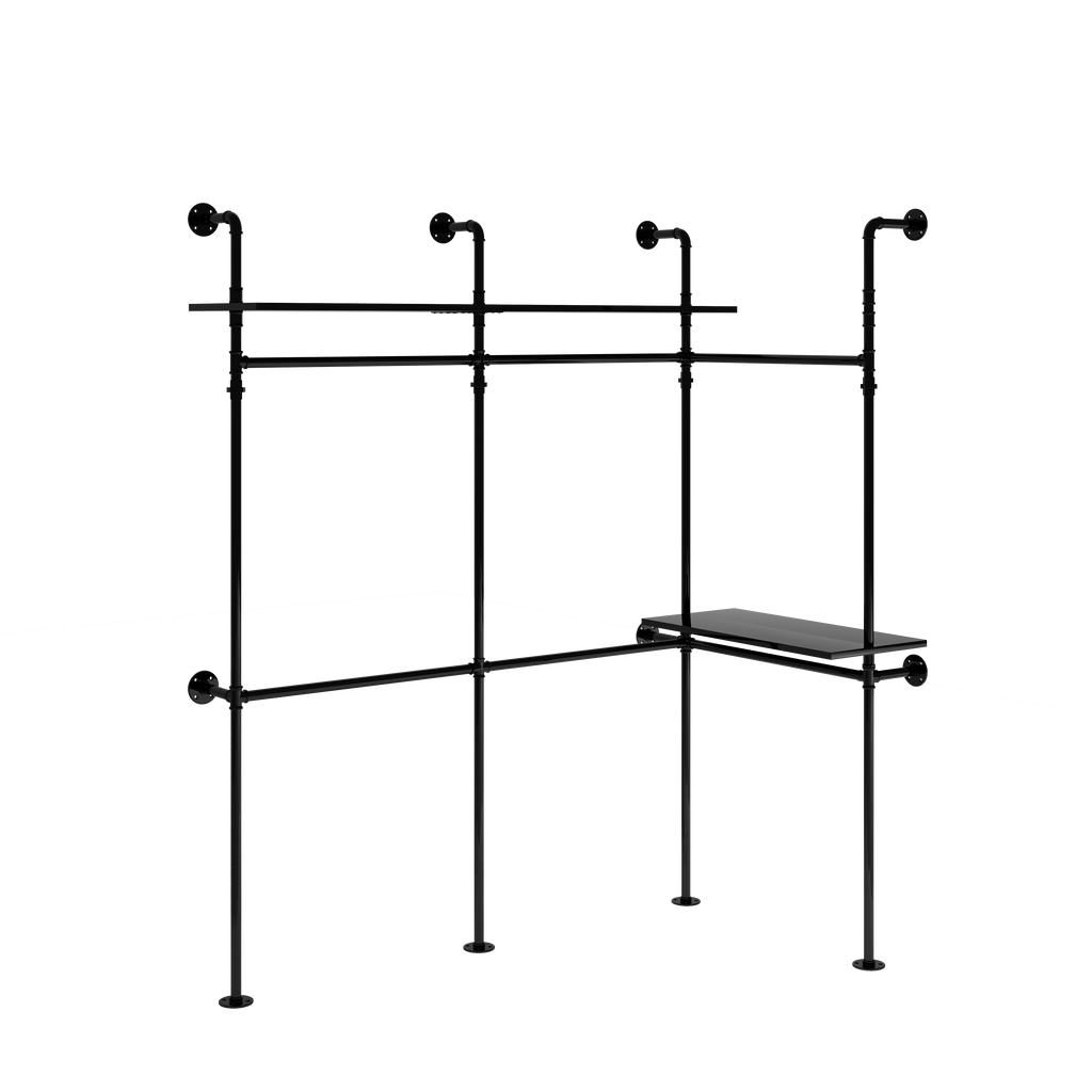 Industrial Pipe Clothing Rack