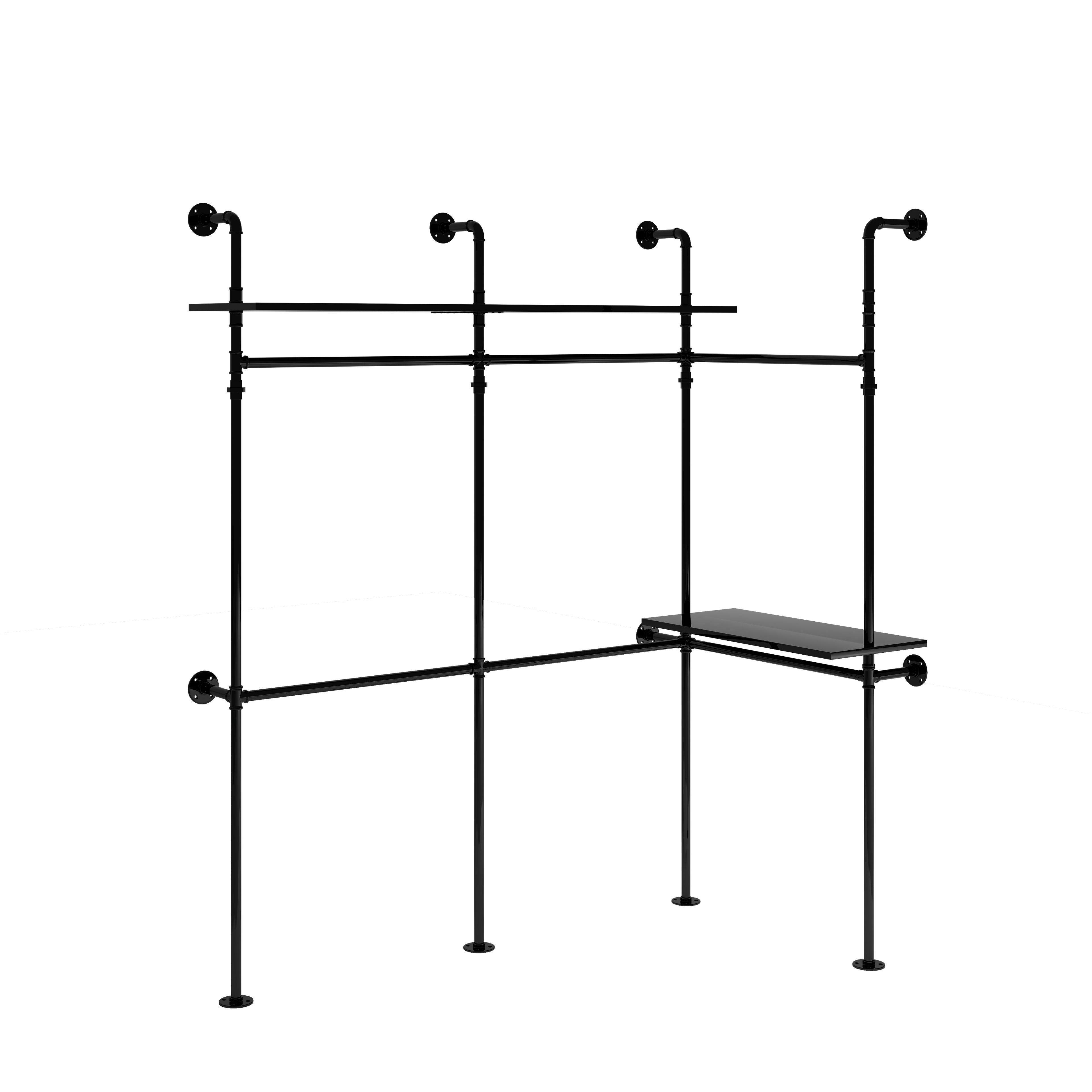 Industrial Pipe Clothing Rack