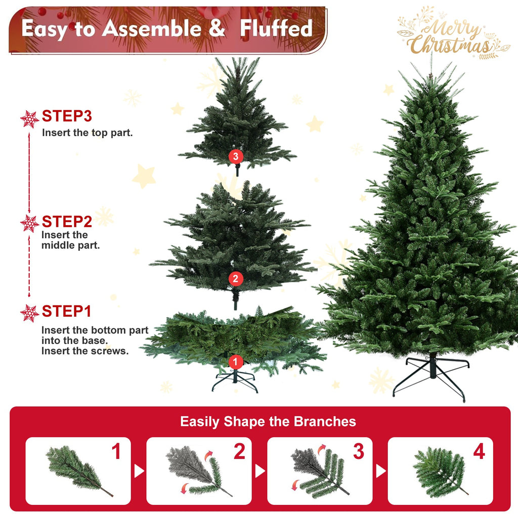 Full-Shaped 8FT Christmas Tree with 2673 Tips